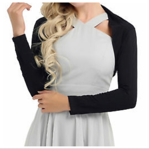 ✨BEST SELLING ✨BLACK MUST HAVE LONG SLEEVES SHRUG - Picture 3 of 7